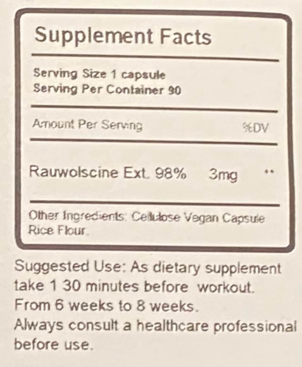 Alpha Yohimbine - obrazek 2